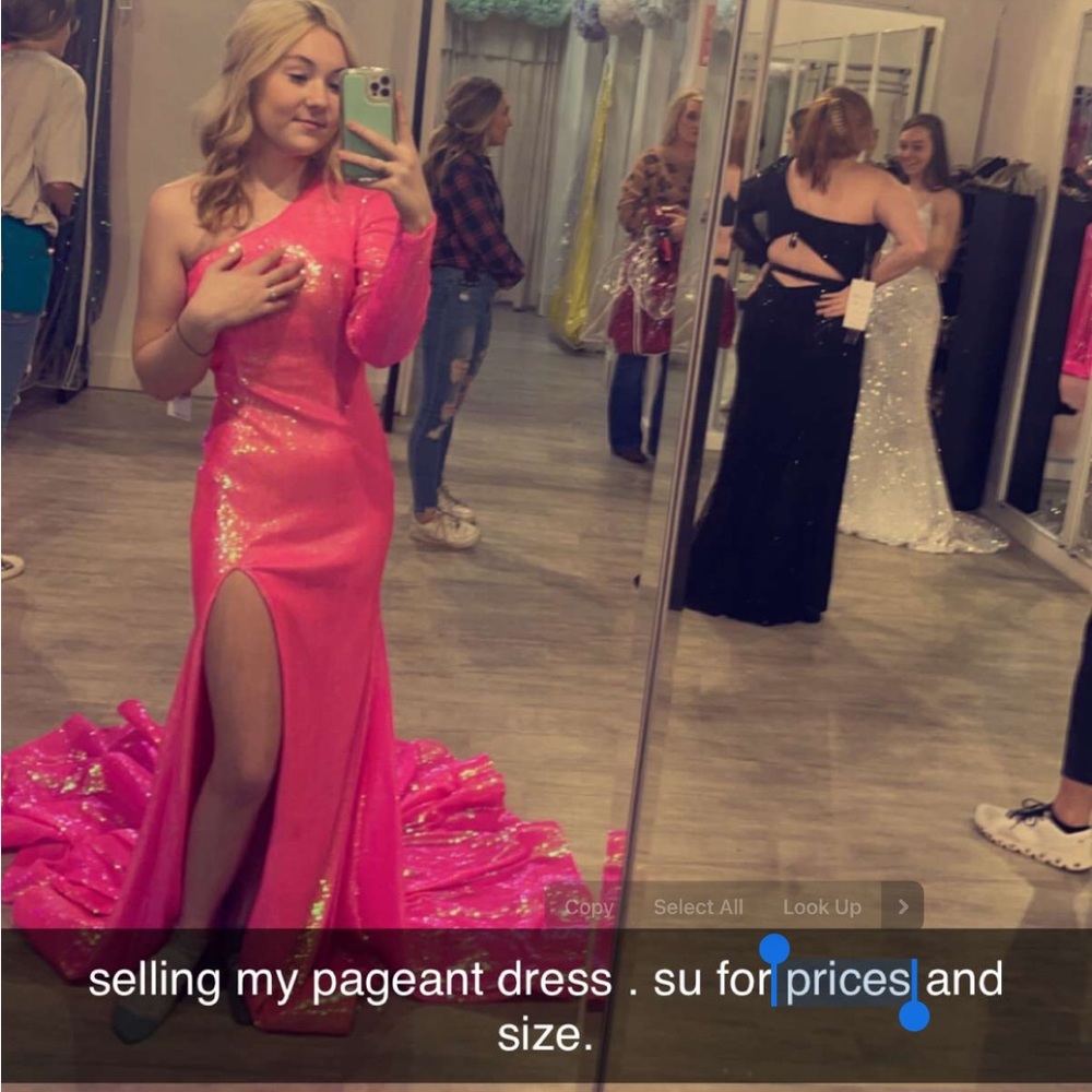 hot pink prom/pageant dress